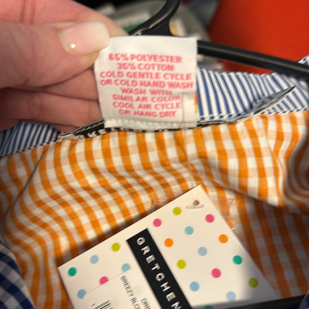 Gretchen Scott NWT Blue Gingham Dress - Picture 8 of 9